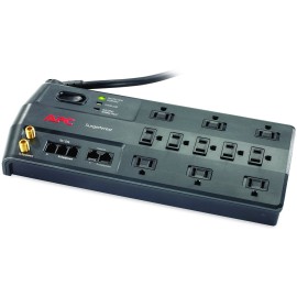 APC 11-Outlet Surge Protector 3020 Joules with Phone, Network Ethernet and Coaxial Protection, SurgeArrest Performance