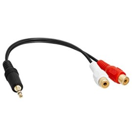 3.5Mm Stereo To 2 Rca Plugs Y-Adapter