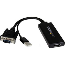 StarTech VGA2HDU VGA to HDMI Adapter with USB Audio VGA to HDMI Converter for Your Laptop / PC to HDTV AV to HDMI Connector