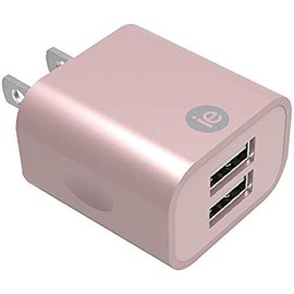 Iessential  2.4-Amp Dual Usb Wall Charger (Rose Gold)