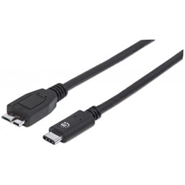 Usb-C Male To Usb-B Male Micro Usb 3.1 Cable, 3Ft