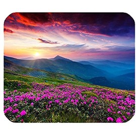 Nature Purple Flowers Meadow Mountain Scenic Large Mousepad Mouse Pad Great Gift Idea