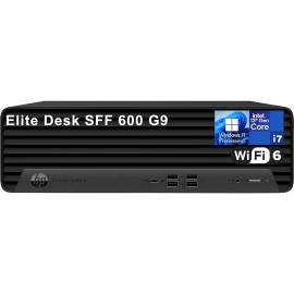 HP Elite Desk SFF 600 G9 Small Form Factor Desktop Computer, 13th Gen Intel 16-Core i7-13700 up to 5.1GHz, 32GB DDR5 RAM, 1TB PCIe SSD, DVDRW, WiFi 6, Bluetooth, Ethernet, Windows 11 Pro, AZ-XUT