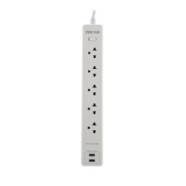 Forza - Surge protector - AC 110/220 V - 5 Outlets - UNV NEMA 2USB 5ft WH