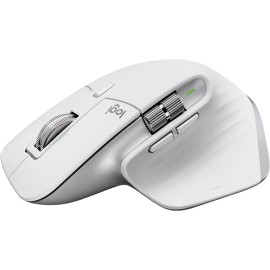 Logitech Master Series MX Master 3S - Mouse - ergonomic - optical - 7 buttons - wireless - Bluetooth, 2.4 GHz - Logitech Logi Bolt USB receiver - pale gray