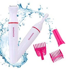 Hair Trimmer & Shaver for Facial Hair, Bikini Line, Eyebrow and Underarm MASWATER Hair Removal Washable Trimmer Head