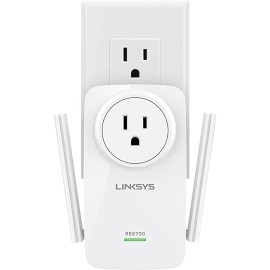 Linksys RE6700 AC1200 Amplify Dual Band High-Power Wi-Fi Gigabit Range Extender/Repeater