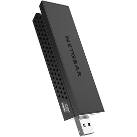 Netgear AC1200 Wi-Fi USB Adapter High Gain Dual Band USB 3.0 (A6210-100PAS), Black