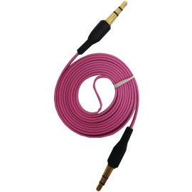 iessentials 3.5mm Flat Auxiliary Cable, 3.3ft (Pink)