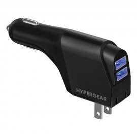 HYBRID 2-IN-1 10.5-WATT CAR AND WALL CHARGER WITH DUAL USB-A PORTS