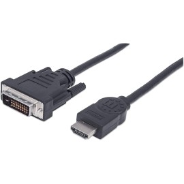 Manhattan HDMI Cable HDMI-DVI-D 6-Feet/1.8m (372503)