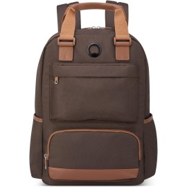 Delsey Paris Legere Laptop Travel Backpack, Chocolate Brown, 16.5 Inch