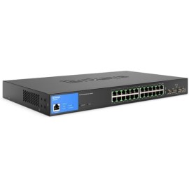 Linksys LGS328PC - Switch - managed - 24 x 10/100/1000 (PoE+) + 4 x Gigabit SFP (uplink) - desktop - PoE+ (250 W) - TAA Compliant