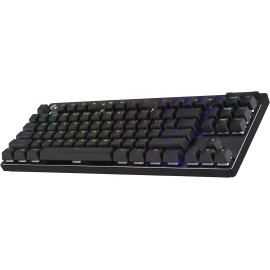 Logitech G PRO X TKL LIGHTSPEED Wireless Gaming Keyboard, Tactile Switches (GX Brown), White - Keyboard - backlit - Bluetooth, 2.4 GHz - key switch: GX Brown Tactile