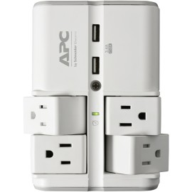 Apc Essential Surgearrest 4-Rotating-Outlets Wall Tap With 2 Usb Charging Ports