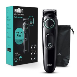 Braun All-in-One Style Kit Series 3 3470, 7-in-1 Trimmer for Men with Beard Trimmer, Ear & Nose Trimmer, Hair Clippers & More, Ultra-Sharp Blade, 40 Length Settings, Washable