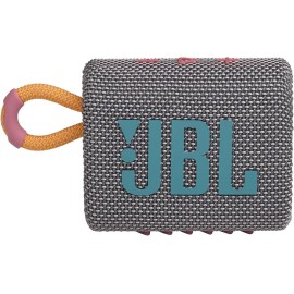 JBL Go 3: Portable Speaker with Bluetooth, Builtin Battery, Waterproof and Dustproof Feature Gray