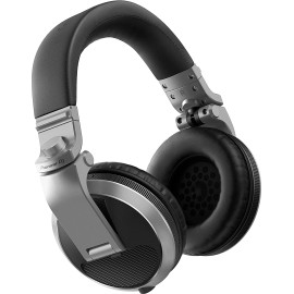 Pioneer DJ HDJ-X5-S - Closed-back Circumaural DJ Headphones with 40mm Drivers Silver