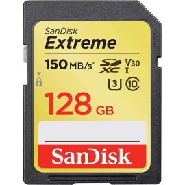 SanDisk - 128 GB Flash memory card (microSDXC to SD adapter included) - - Video Class V30