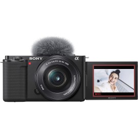 Sony Alpha ZV-E10 - APS-C Interchangeable Lens Mirrorless Vlog Camera Kit - Black