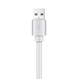 Xyst Charge And Sync Usb To Micro Usb Flat Cable, 4 Ft. (White)