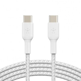 Belkin BOOST UP CHARGE™ Braided USB-C™ to USB-C™ Cable, 3.3 Feet (White)