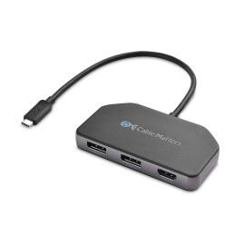 Cable Matters 4K Triple Display USB C Hub with 2X DisplayPort, HDMI, and 100W Charging for Windows and Linux  - Not Compatible with Mac