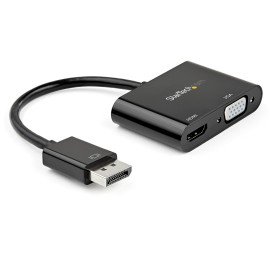 DisplayPort to HDMI VGA Adapter - DisplayPort 1.2 HBR2 to HDMI 2.0 (4K 60Hz) or VGA 1080p Converter Dongle