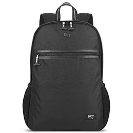 Solo New York Varsity Line Backpack for Women and Men. Fits 15.6-inch Laptop and Notebook, Black