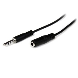 StarTech 2m Slim 3.5mm Stereo Extension Audio Cable - Male / Female - Headphone Audio Extension Cable Cord - 2x Mini Jack 3.5mm - 2 m