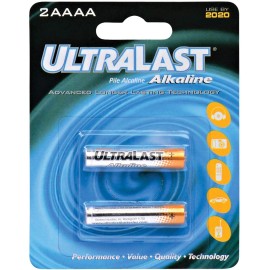 Ultralast UL2AAAA UL2AAAA AAAA Alkaline Batteries, 2 pk