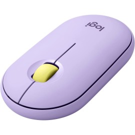 Logitech Pebble Pebble Wireless Mouse with Bluetooth or 2.4 GHz Receiver - Lavender Lemonade