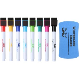 Mr. Pen- Magnetic Dry Erase Markers, 8 Pack with 1 Dry Erase Eraser, Dry Erase Markers Magnetic, Dry Erase Markers with Magnet, Dry Erase Magnetic Markers, Back to School Supplies